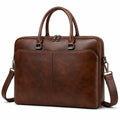 Sac d'ordinateur portable marron avec bandoulière ajustable