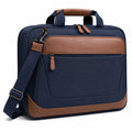 Sacoche pour Ordinateur Portable 15 Pouces Bleu Marine et Brun