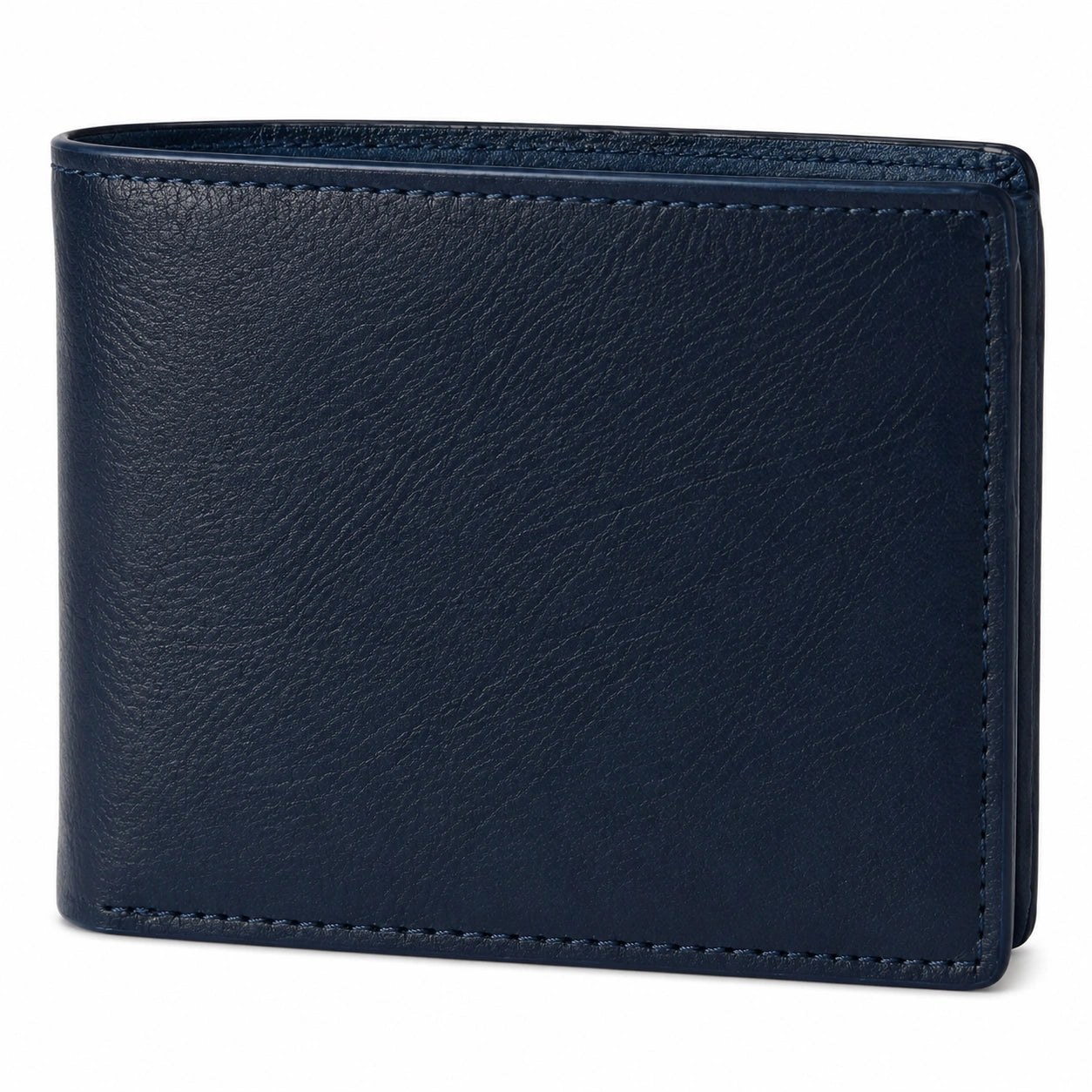 Portefeuille classique bleu marine pour hommes avec multiples compartiments