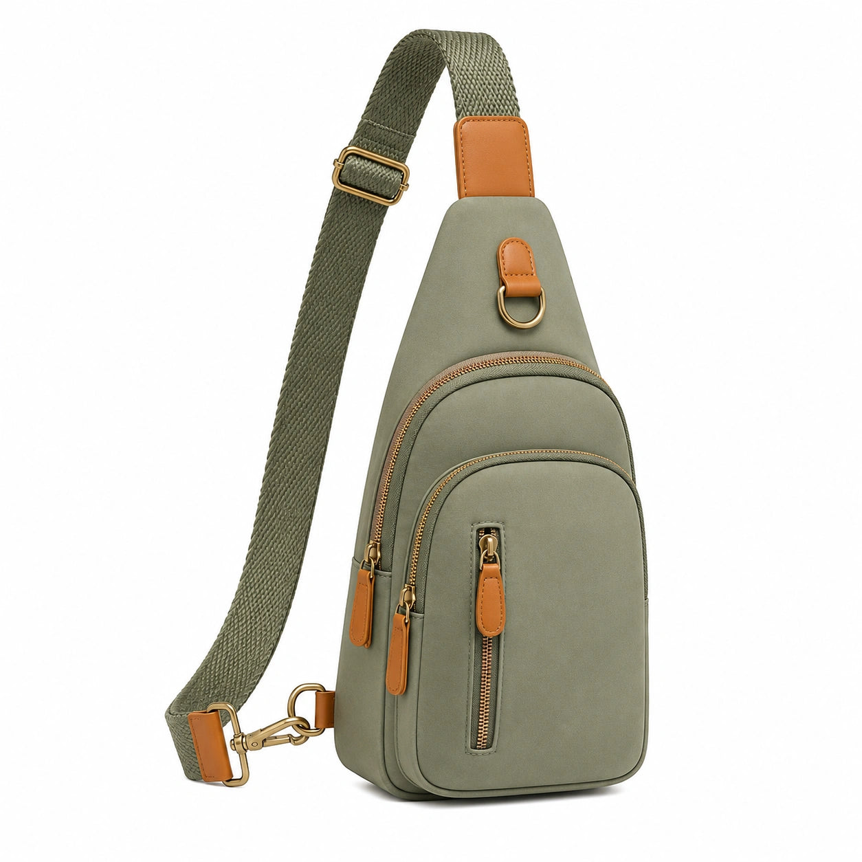 Sac bandoulière en toile kaki pour homme
