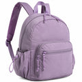 Sac à dos léger lilas avec poches multiples