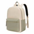 Sac à dos moderne beige et vert avec fermeture éclair