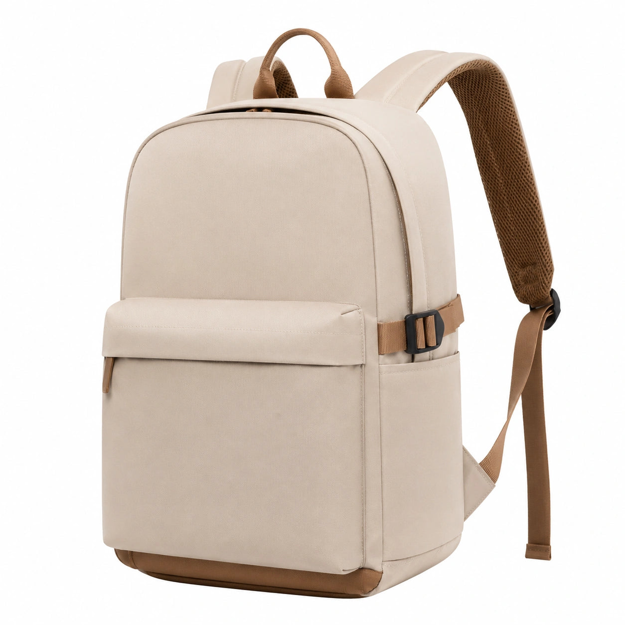 Sac à dos beige élégant 20L avec compartiment pour ordinateur portable