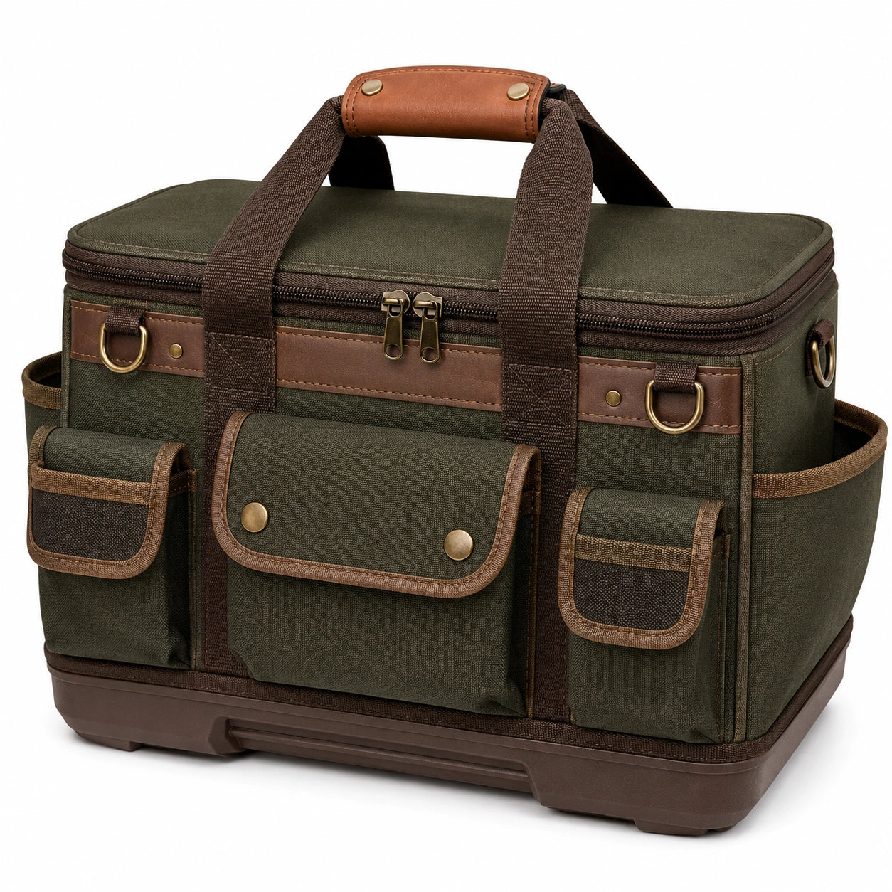 Sac à outils vert avec poches multiples