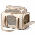 Sac de Transport pour Animaux en Maille Beige 48x25x28cm